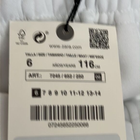 ZARA Kids | White | PLUSH PARACHUTE PANTS - Picture 7 of 7